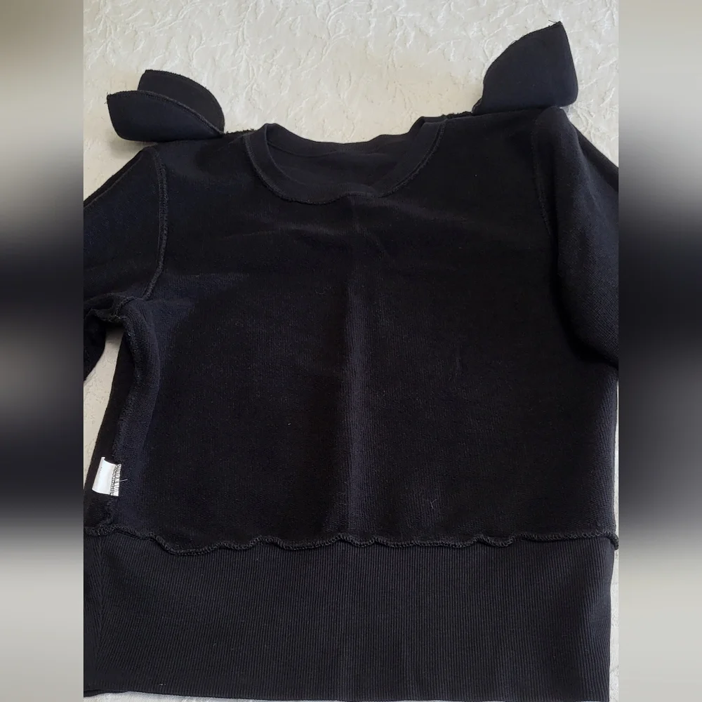 Zara Black Women's Shoulder Pad Sweatshirt - Picture 6 of 8